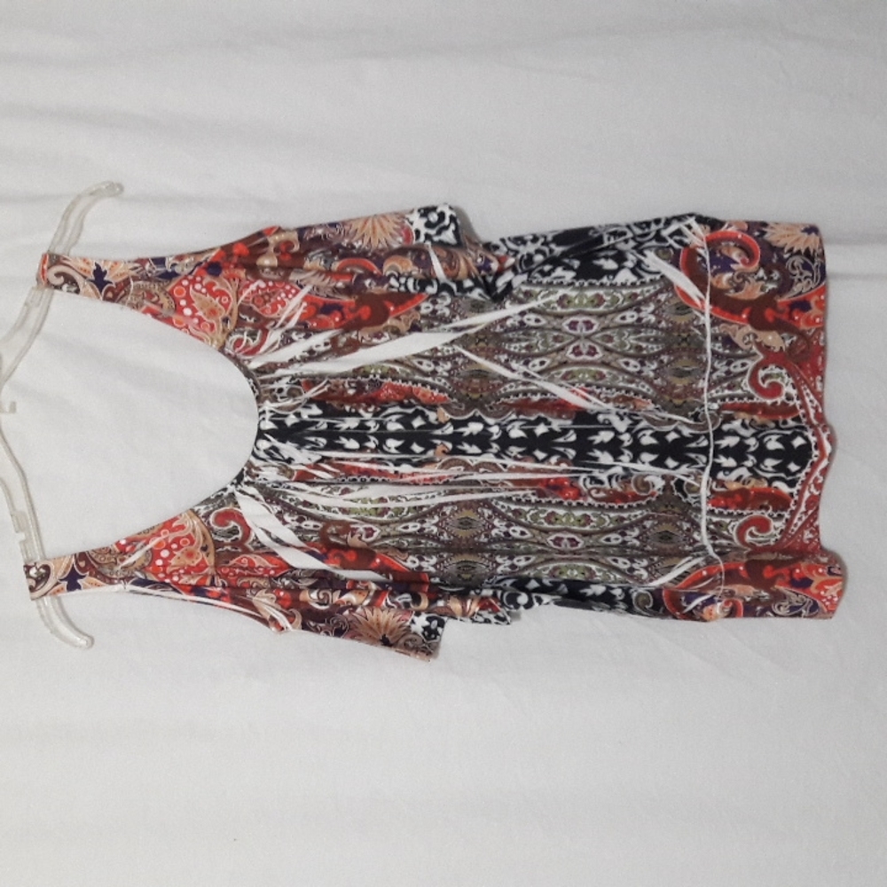 One World Live And Let Live Top Size Large Multi Colors Print  Cold Shou…